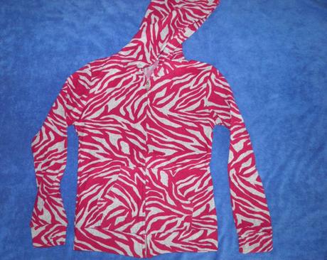 Šedo-ružová mikinka na zips, s