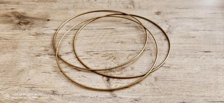 Základ na veniec , macrame kovový - 25 cm - zlatý, 