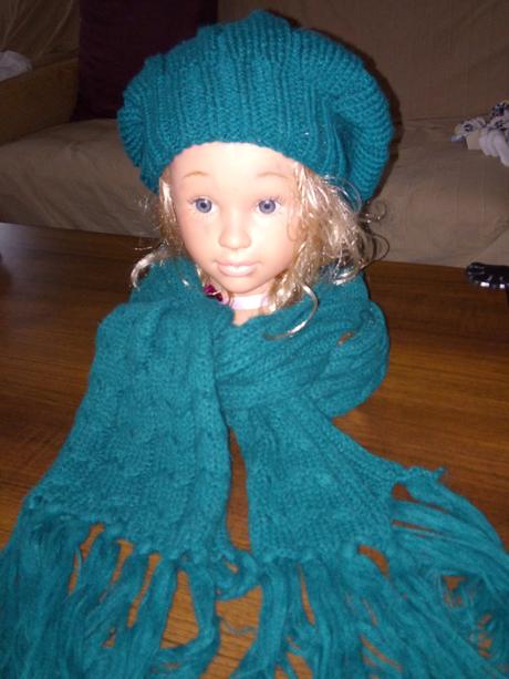 Háčkovaný smaragdový set-top stav,predaj aj po ks, l