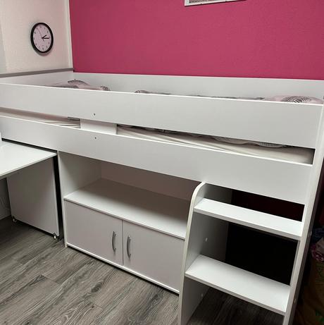 Detská vyvýšená posteľ, šírka (cm): 90,dĺžka (cm): 200