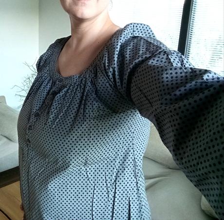 Bavlnená blúzka s bodkami, 44