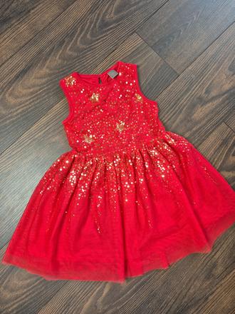 Šaty červené ligotavé, 116