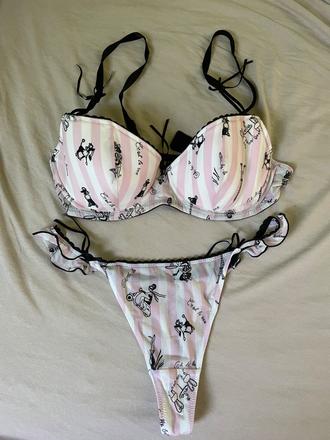 Set spodne pradlo tanga a podprsenka s kosticami, m