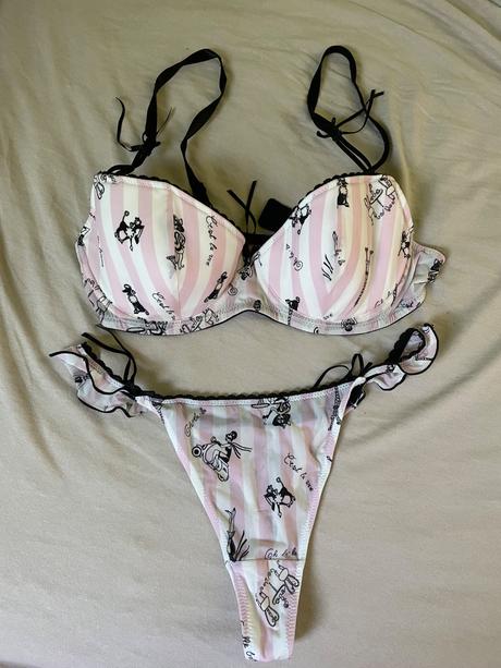 Set spodne pradlo tanga a podprsenka s kosticami, m