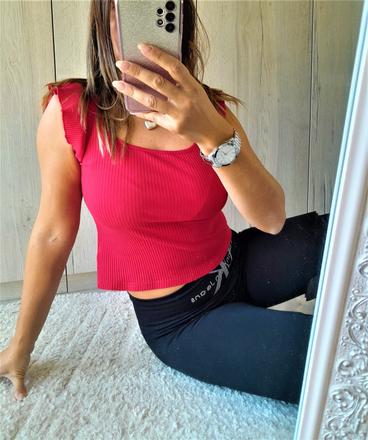 Červený top-s/m, s