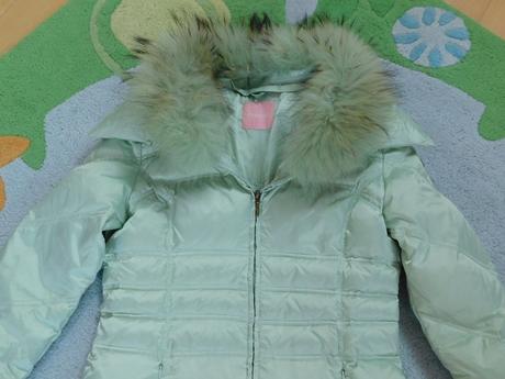 Páperová bunda phard s pravou kožušinou top stav, s
