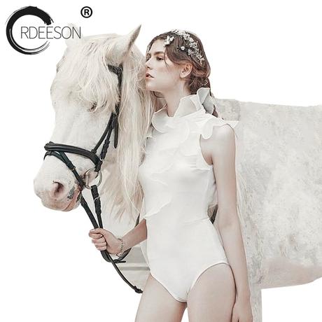 Biele body - top s volanikmi vel.m, m