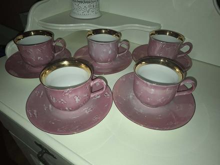 Kávová súprava ružová, 