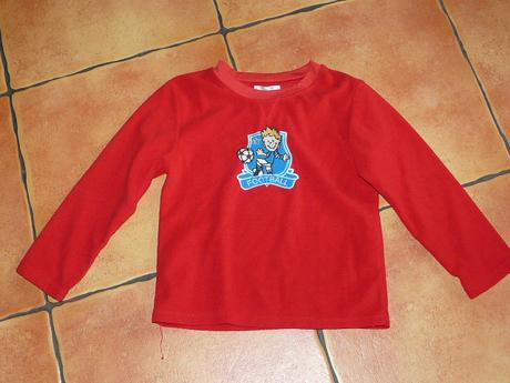 Červená flíska, primark,122