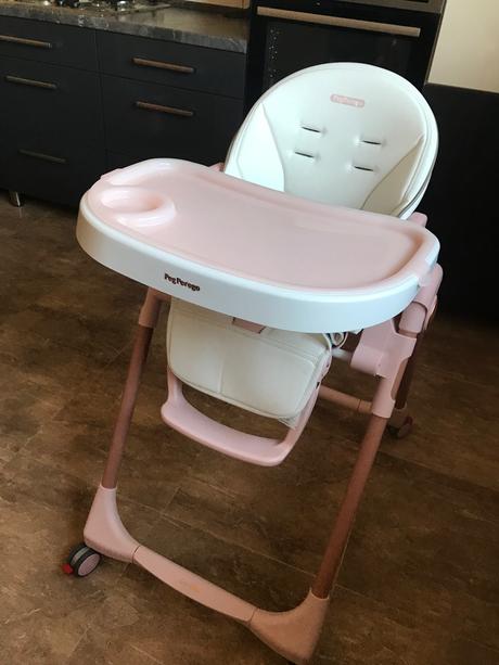 Peg perego ružova jedálenská stolička top stav, peg-pérego