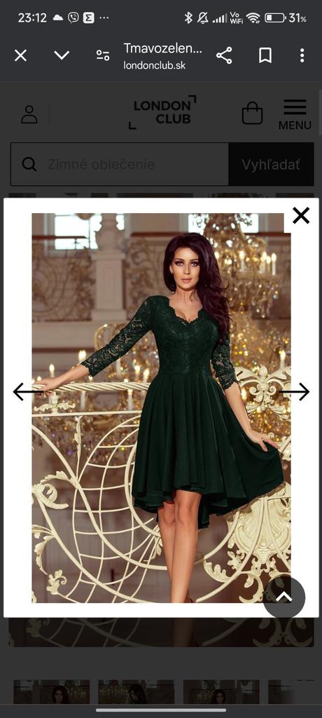 Dámske smaragdové saty, m