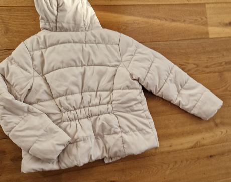 Tepla bezova zimna bunda kratka okaidi obaibi 140, 140