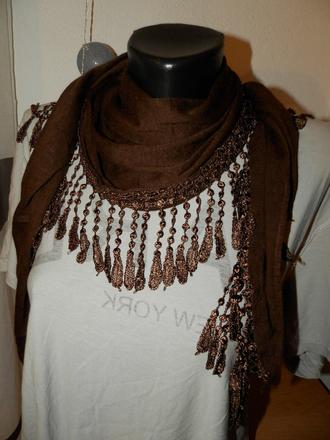 Tmavohnedá šatka, s