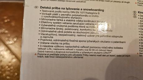 Detská helma na lyžovanie + okuliare, l