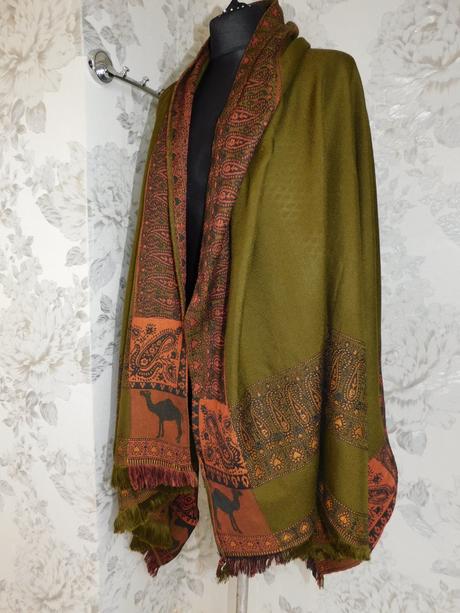 Camel krásny veľký šál/prehož, 4xl