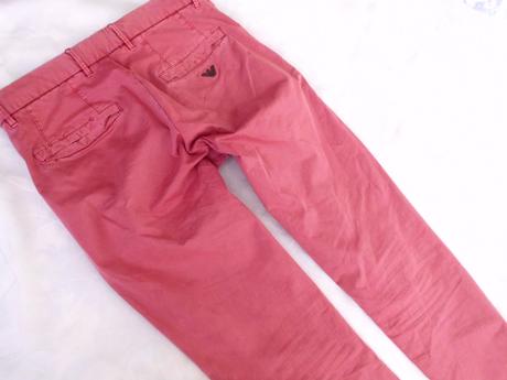 Slim chino uni s elastanom, armani,m