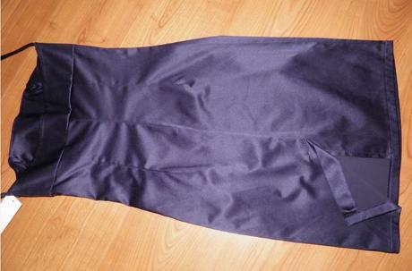 Modrofialové šaty s leo mašličkou, xs