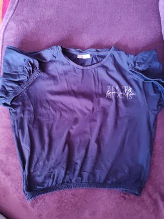 Modre crop top tricko, 146