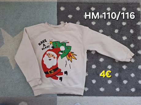 Vianocna mikina 110/116, h&m,116