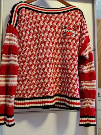 Karl lagerfeld originál luxusný, kvalitný sveter, l