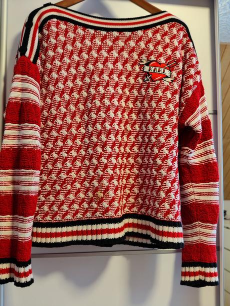 Karl lagerfeld originál luxusný, kvalitný sveter, l