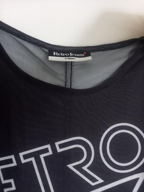 Retro jeans sietkovany top, xs