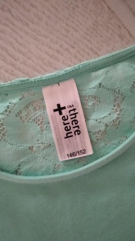 Tyrkysové šaty vzadu krajka, c&a,146