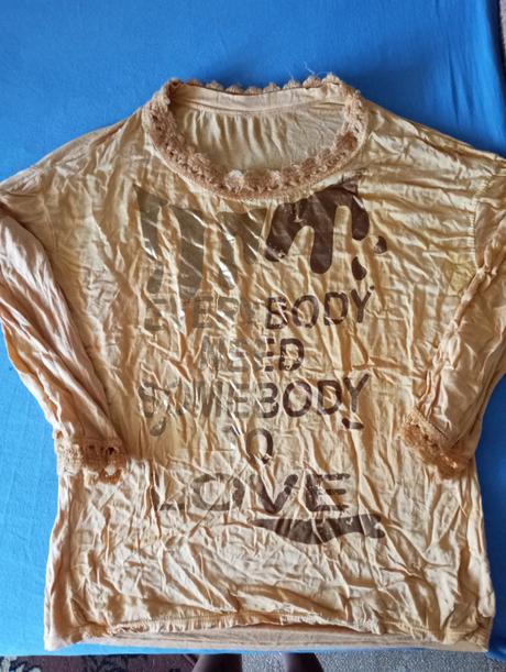 Žlté popísané tricko, colours of the world,xl