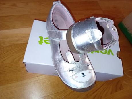 Strieborné balerínky, vertbaudet,34