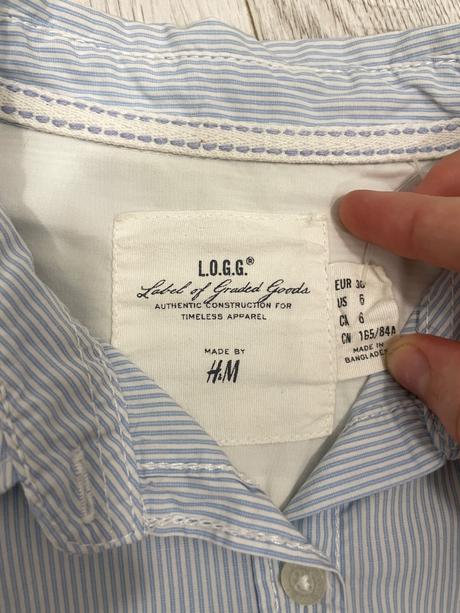 Pásikavá slim košeľa, h&m,36