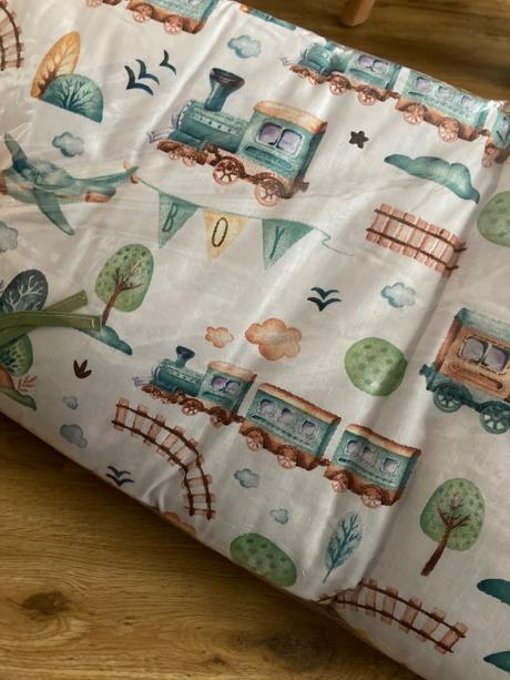 Mantinel do postieľky- vlak, šírka (cm): 30,dĺžka (cm): 180