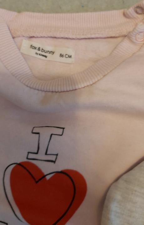 Set mikín "i love" 86, fox & bunny,86