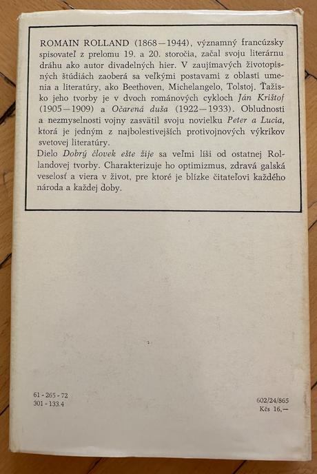 Kniha romain rolland dobrý človek ešte žije za 1.5,