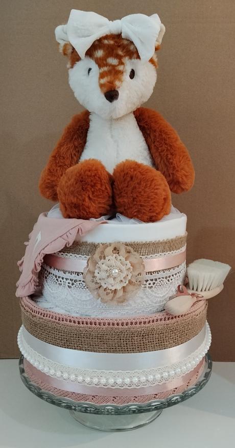Luxusná plienková torta pre dievčatko,