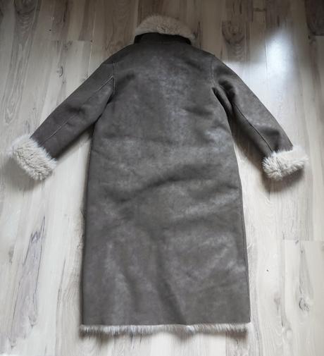 Teplý kožušinový kabát zara, zara,s