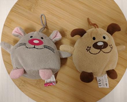 Plyšové postavičky s putkom, 2 ks, pms, 10 cm, 