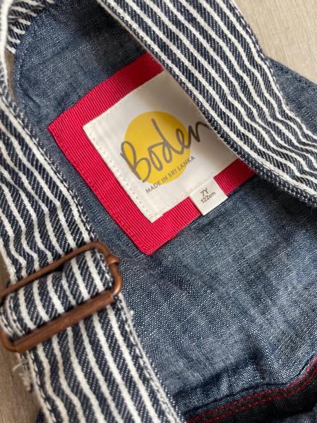 Unisex pruhované rifle na traky, mini boden,122 / 128