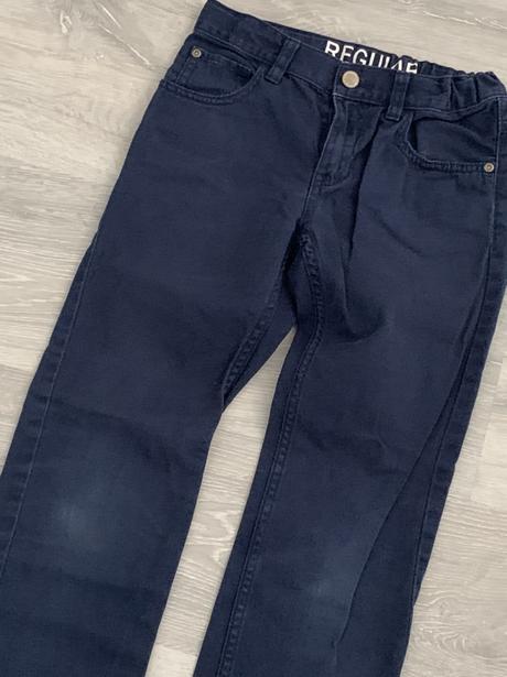 Tmavomodre nohavice/rifle 140, h&m,140