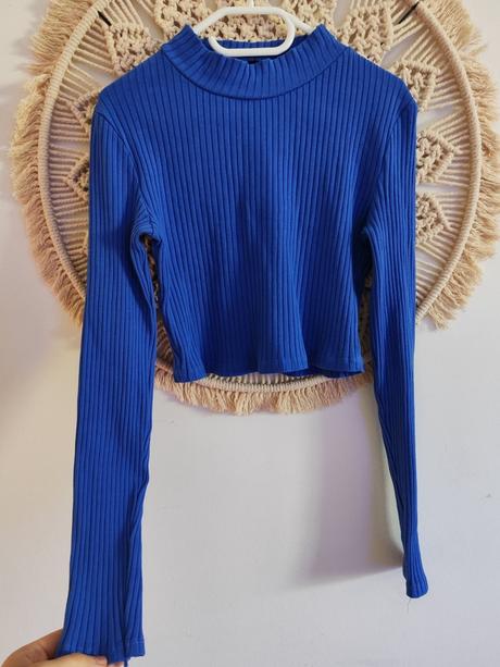 Rebrovaný crop top, sinsay,s