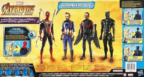 Avengers sada 4 figúrok 30cm panter falcon spider,