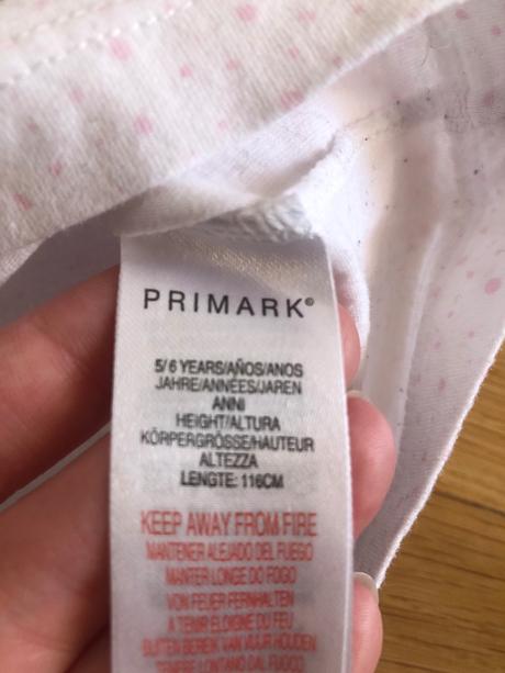 Dievcenske tielka 3ks, primark,110