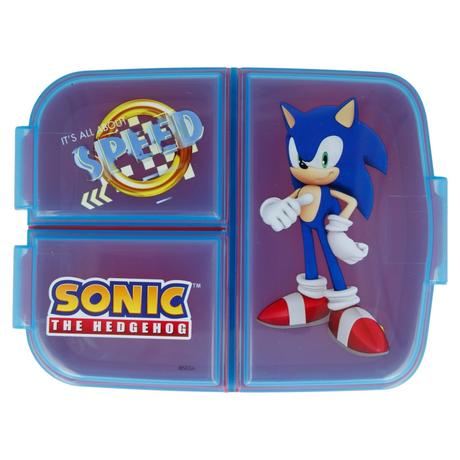 Delený plastový box na desiatu ježko sonic, 