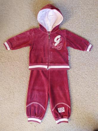 Zamatová tepláková súprava -tepláky+mikina veľ. 80, 80