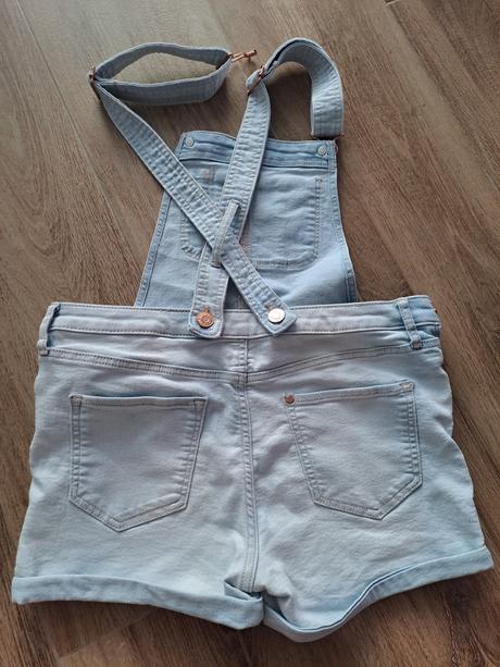 Riflové šortky na traky, denim,146
