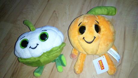 Karfiol a tekvica s trblietkami v očiach,