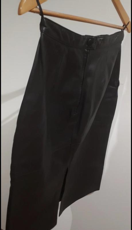 Kožená midi sukňa italia vel 36/38, 38