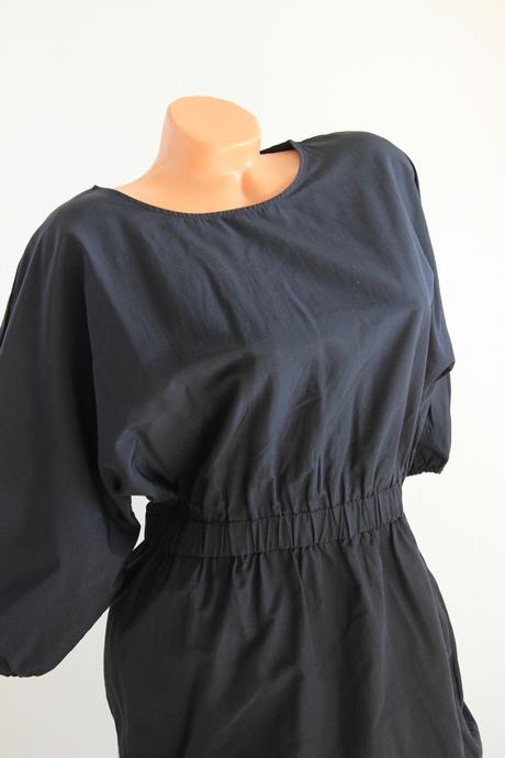 Čierne oversize šaty s vreckami, h&m, h&m,m