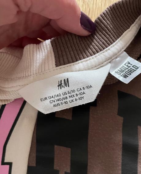 Mikina smiley h&m, h&m,140