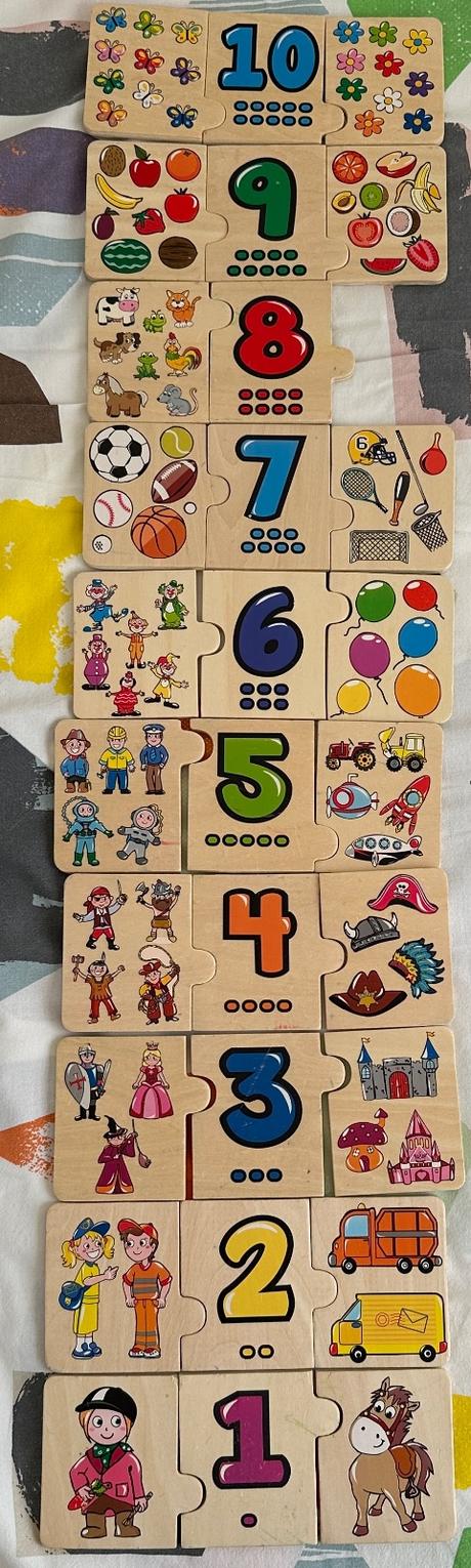 Predám drevené puzzle číslice za 7eur,