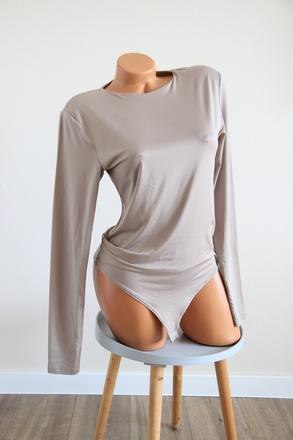 Béžové elastické body tričko, l, l